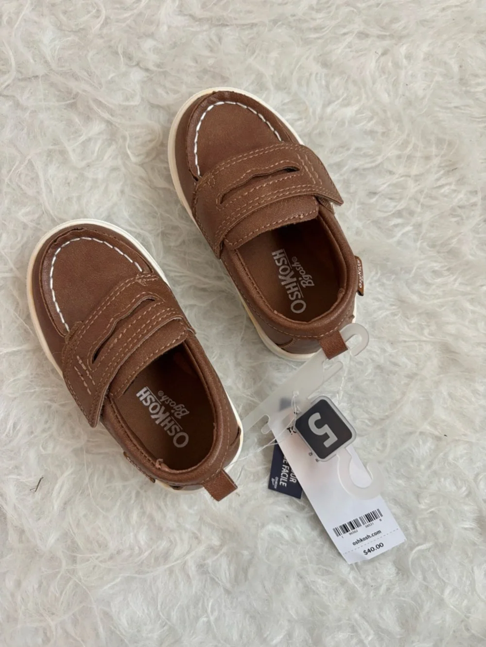 OshKosh B'gosh Classic Brown Slip On Baby Dress Shoes